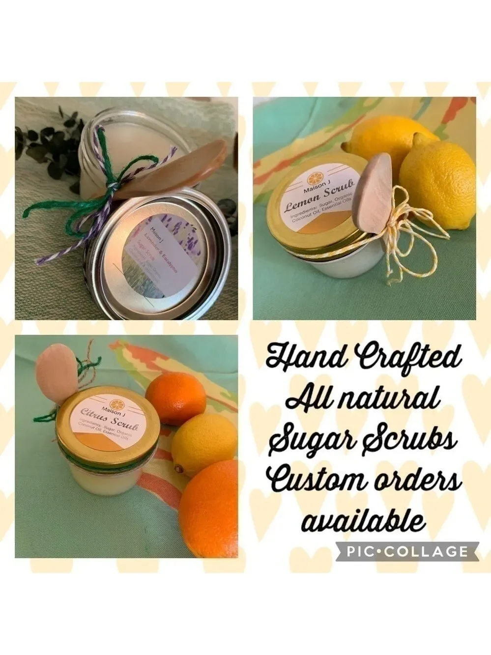 PEPPERMINT Men’s hand scrub, hand crafted 8 oz.